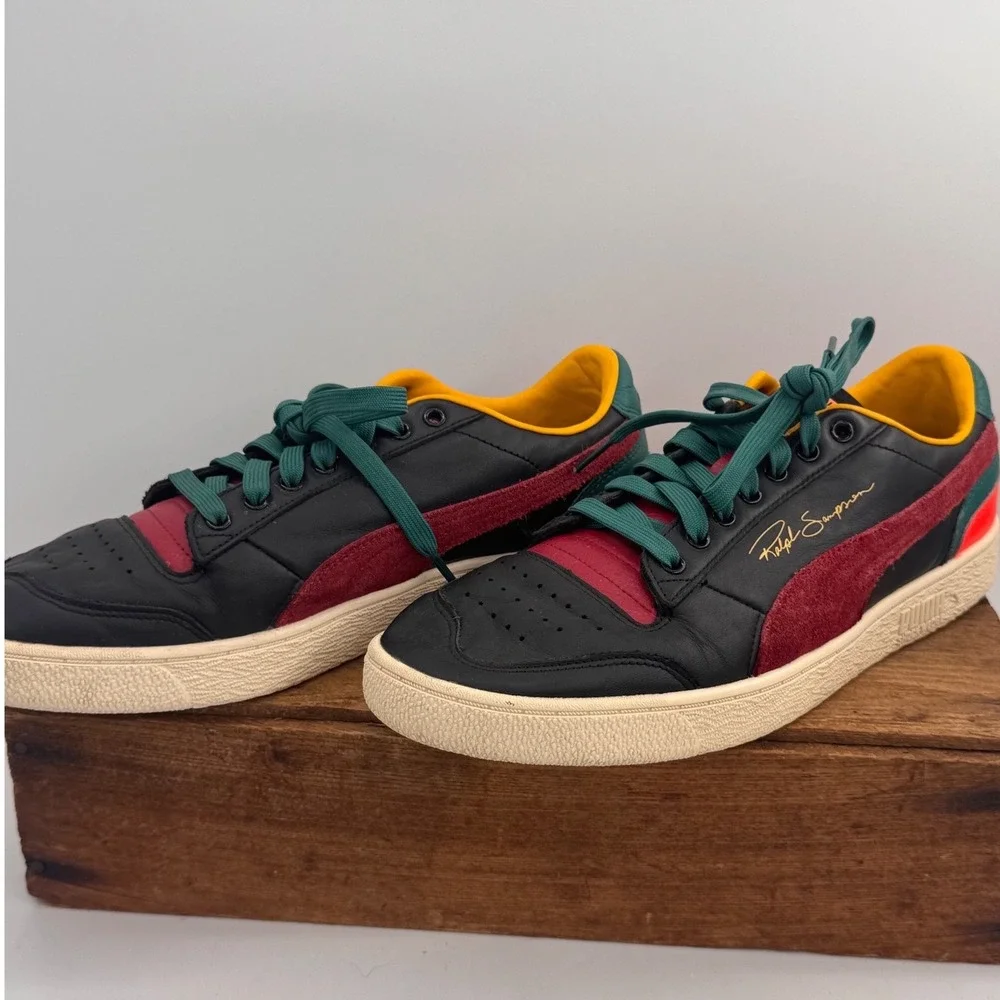 Puma Ralph Sampson Low Black History Month Mens 10.5 Retro Black 374685-01